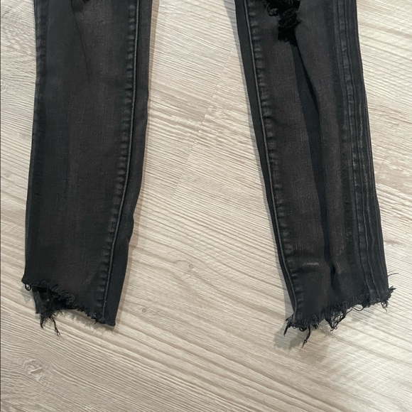 Black/Grey distressed skinny jeans - Picture 3 of 6